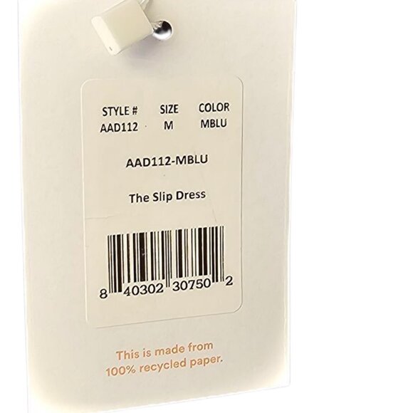 Andie Swim The Slip Dress, Blue, Linen Blend, Beach Cover Up, Vacation, Resort,M - Picture 4 of 7